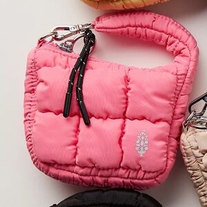 NWT Free People Pink Bubblegum Quilted Micro Pouch